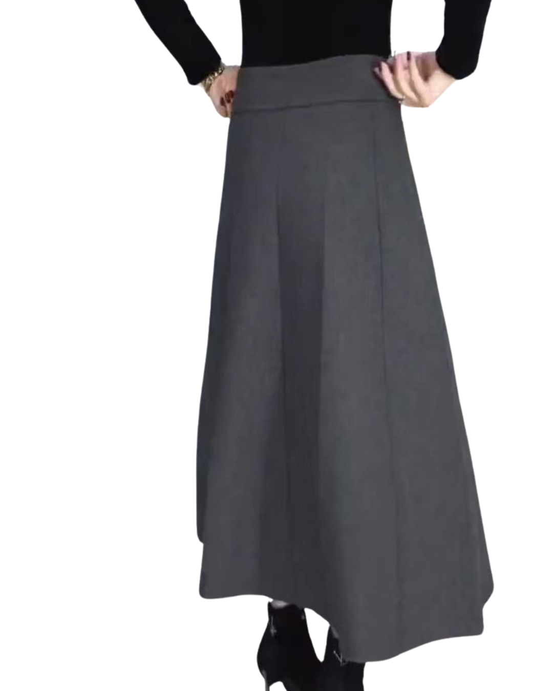 Vestido comprido para menina com 8 folhos.