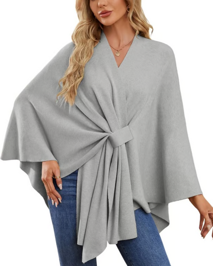 Camisola de inverno com decote em V 