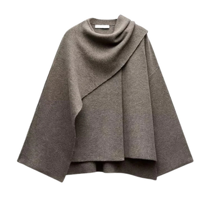 Casaco elegante com mangas comprimidas e forro interior para mulher. 