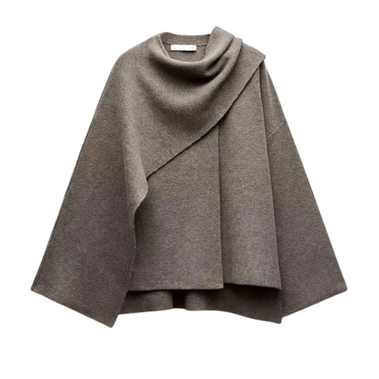 Casaco elegante com mangas comprimidas e forro interior para mulher. 