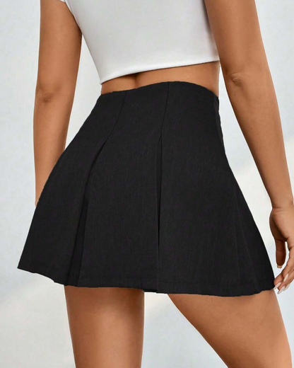 Saia-Short Casual Plissada