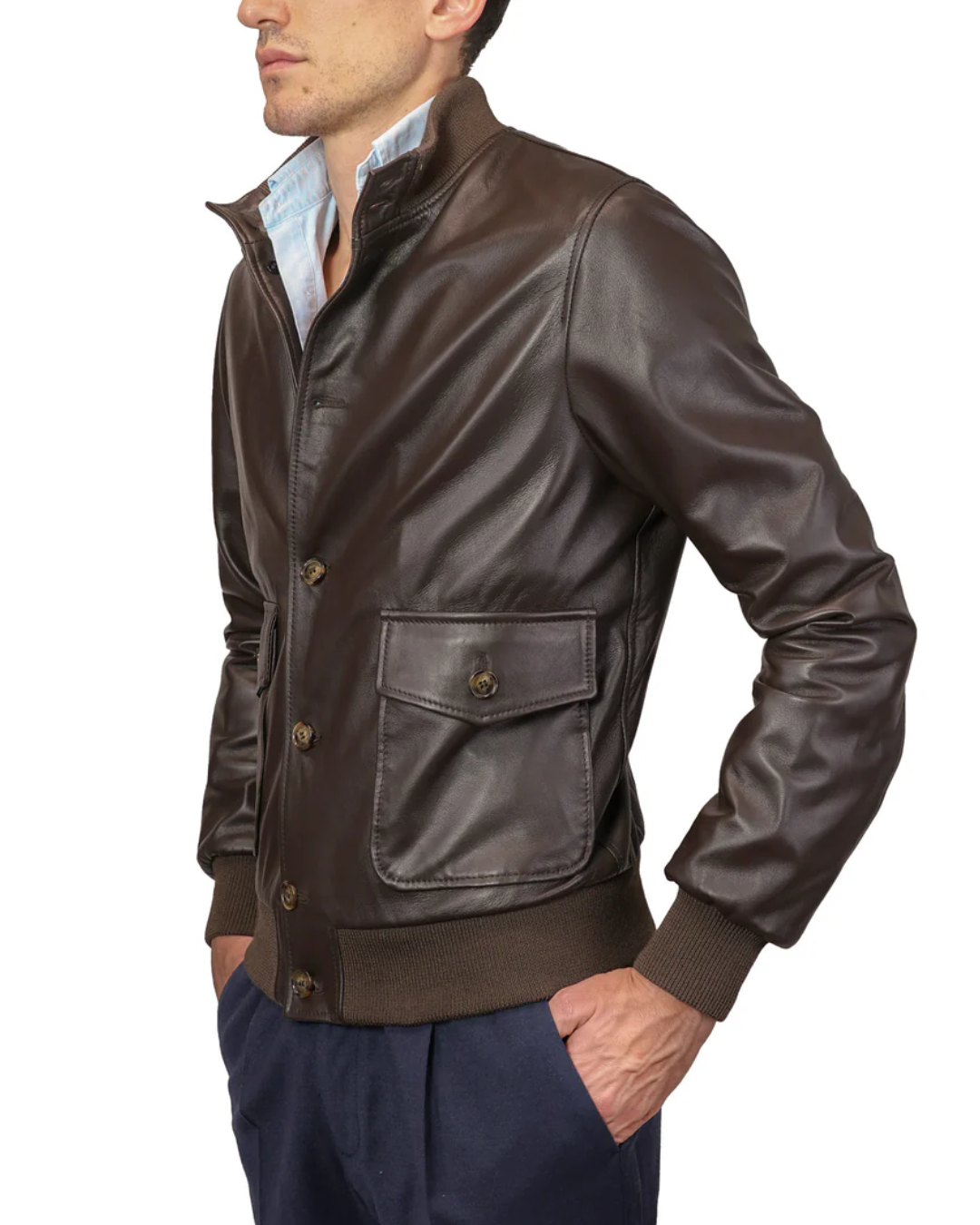 Casaco térmico para homem com forro isolante.