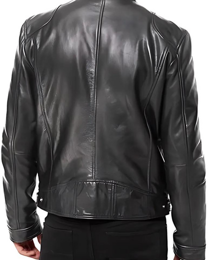 Casaco de cabedal para homem