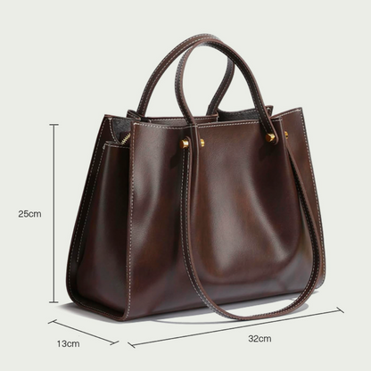 Bolsa de Couro Premium com Vários Compartimentos