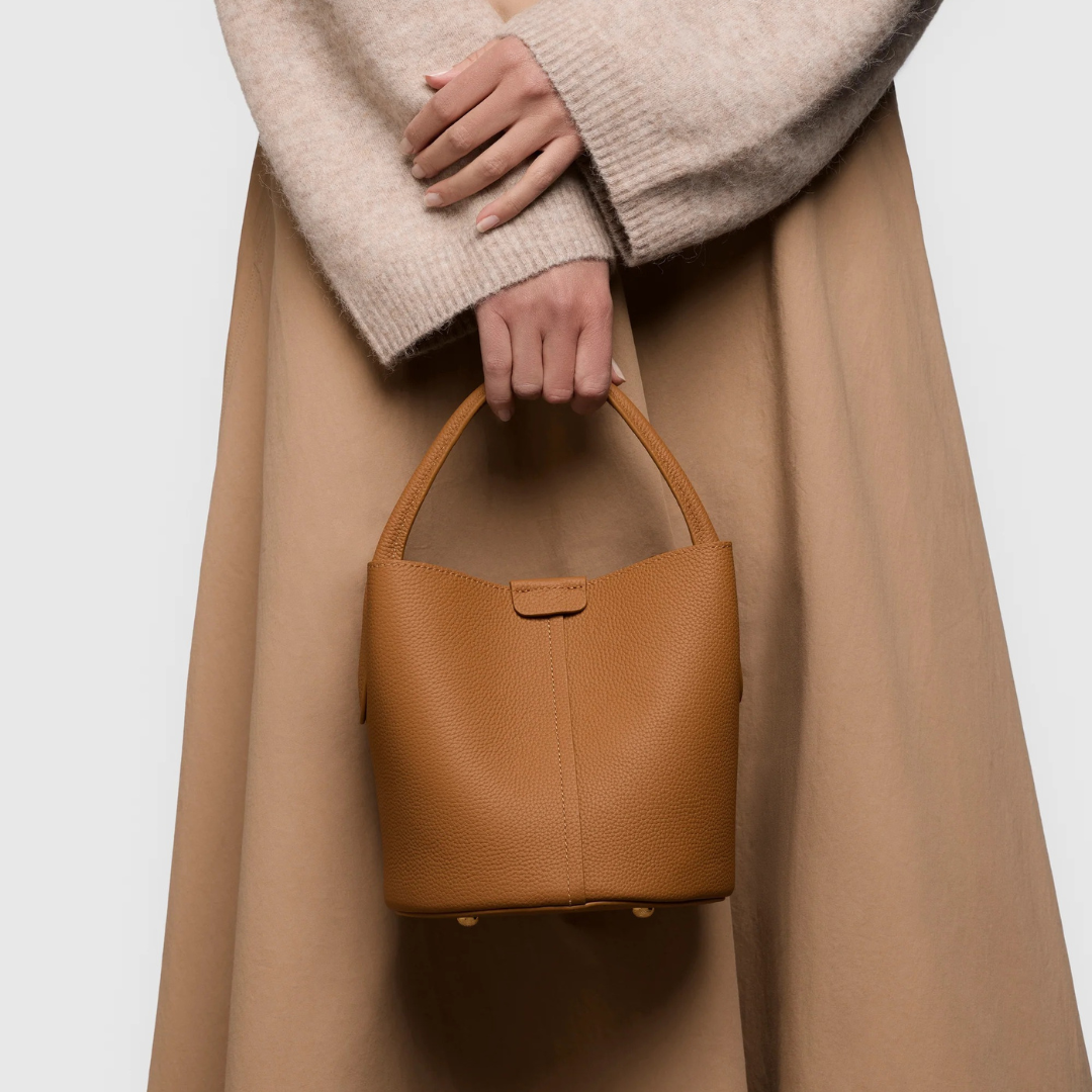 Bolsa de couro multifuncional elegante para mulher