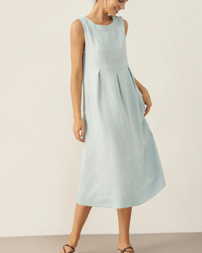 Vestido casual com bolsos laterais para mulher