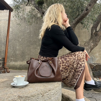 Bolsa de Couro Premium com Vários Compartimentos