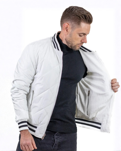 Casaco para homem com design acolchoado moderno