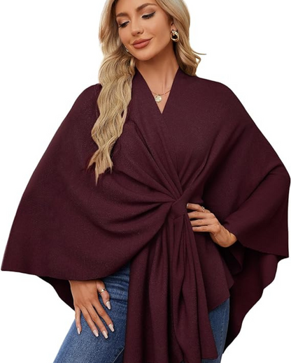 Camisola de inverno com decote em V 