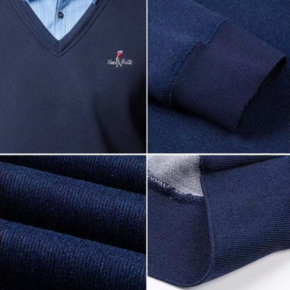 Camisa térmica casual de manga comprida para homem