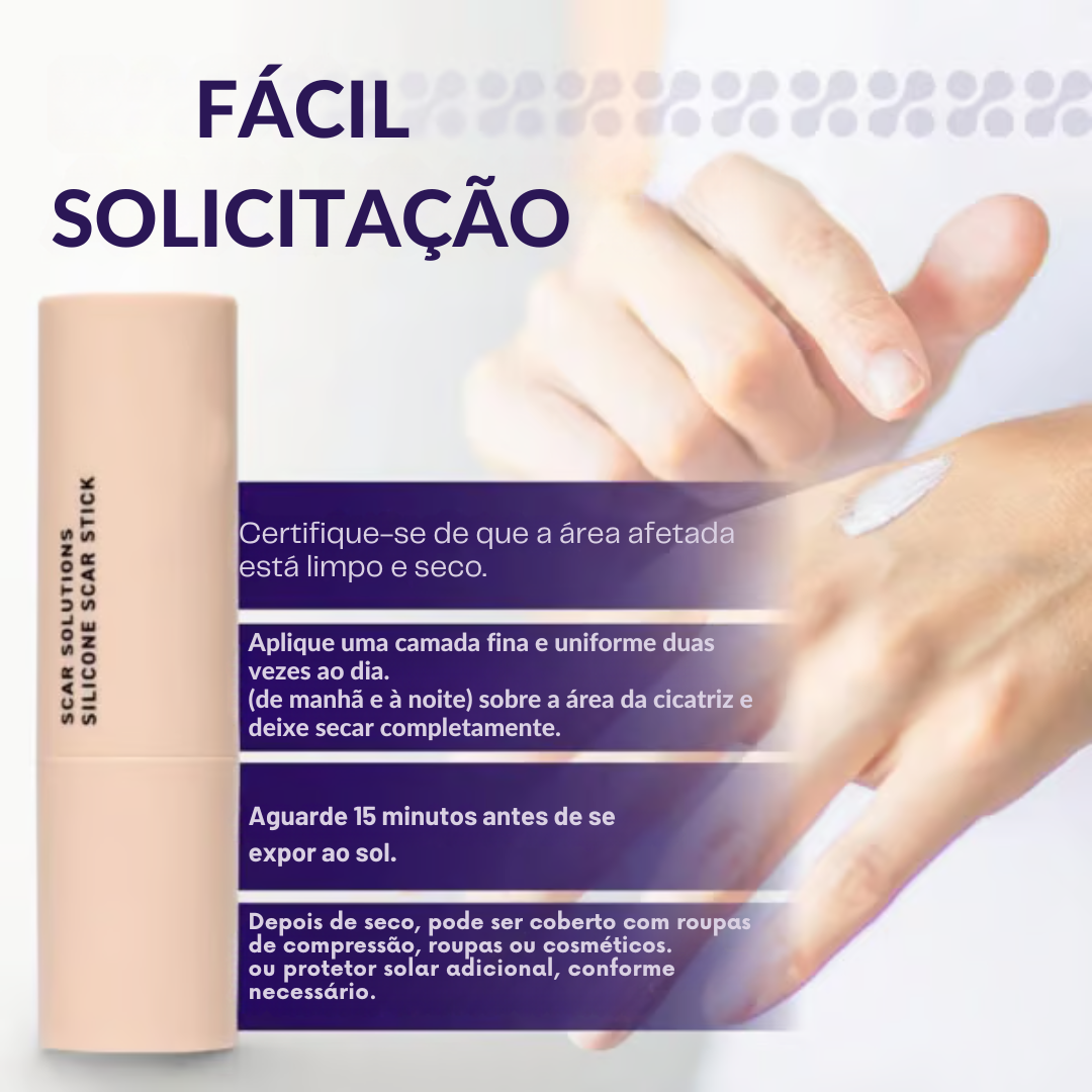 Barra de silicone para hidratar a pele e tratar cicatrizes (OFERTA 2 POR 1)