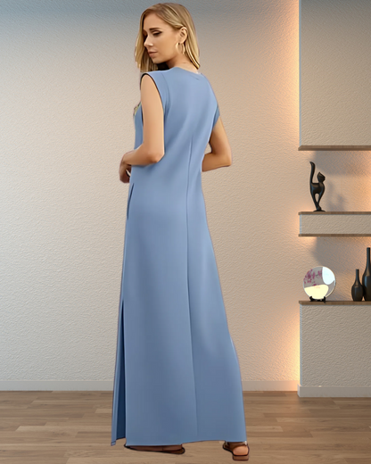 Vestido longo fluido Antivincos e elegância intemporal 