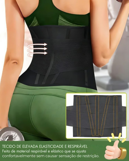 Cinto de compressão e suporte para desempenho e conforto.