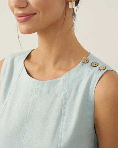 Vestido casual com bolsos laterais para mulher