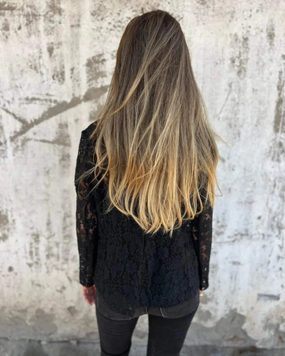 Blazer de Renda Elegante para Mulher