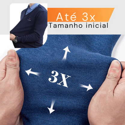 Camisa térmica casual de manga comprida para homem