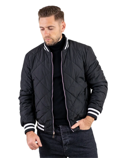 Casaco para homem com design acolchoado moderno