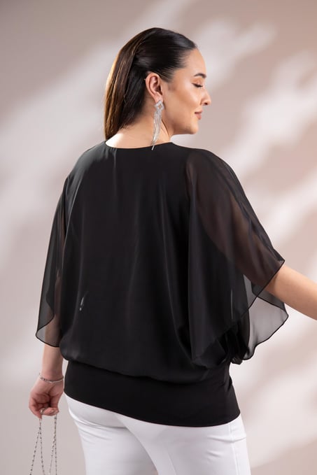 Blusa de Algodão e Linho com Alças nas Costas